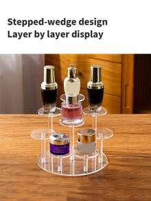 1 chiếc kệ nhiều tầng bằng Acrylic trong suốt đựng nước hoa, mỹ phẩm, đồ sưu tầm dạng hộp, giá để đồ đa năng - Trong sáng - Xem 1