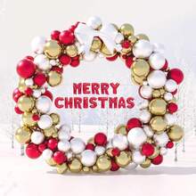 6.6/7.2FT Round Backdrop Stand, Gold Metal Stable Circle Hoop Balloon Arch Frame Wedding Arch For Ceremony Birthday Party Anniversary Bridal BabyShower Graduation Decoration - Gold - View 6