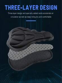 1pc Ergonomic 3D Gel Bicycle Seat Cushion - Super Soft, Thick & Comfortable Silicone Pad, Suitable For Mountain And Road Bikes, Breathable Design With Easy Install Drawstring, Non-Slip - Available In Black, Blue, Red, For Pressure Relief & Enhanced Outdoor Cycling Experience | Ergonomic Bike Seat | Random Color Bike Seat With Pad