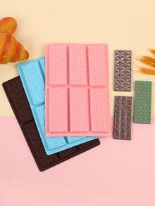 1pc Reusable Non-Stick Silicone Chocolate Mold Candy DIY Mold With 6 Cavities, Easy Release - Multicolor - View 6