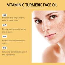 30ml Vitamin C Turmeric Brightening Oil, Vitamin C Nourishing Face Skin, Moisturizing, Hydrating, Brightening Facial Essence Oil - Sweet Orange - View 6