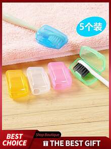 10 件装牙刷头保护套，便携式牙刷盒 - 旅行牙刷头保护套，紧凑型牙刷架，透明牙刷旅行盒浴室装饰秋季装饰返校 - 彩色 - 查看 4