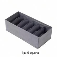 Lådavdelare, hopfällbar garderobskorg, förvaringskorg och tygorganiseringsfack för kläder, underkläder, behåar, slipsar, accessoarer, strumpor - Grå - Visa 12