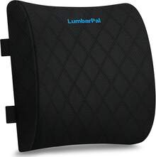 Lumbar Support Pillow Suitable Office Chair Back Support Lumbar Pillow Suitable Car, Gaming, Office Chair - Improves Sitting Posture And Relieves Back Pain, Foam, Adjustable Shoulder Straps, Gray - Black - View 5