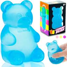 含麦芽糖填充的软糖熊感官坐立不安玩具,完美的礼物,缓解压力和释放压力挤压玩具 - 彩色 - 查看 3