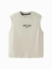 Balabala 男童背心儿童运动背心2025夏季无袖时尚纯棉时尚 - 煙灰卡 - 查看 4