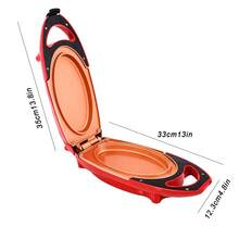 Non-Stick Frying Pan, Omelette Pan And Steak Pan, Double Sided Breakfast Pan, Single Flip Electric Omelette Maker,Summer Camping Equipment - Red - View 8