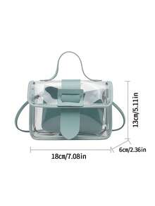 1/2 Pcs Women's Transparent Handbag, Transparent Purse, Crossbody Bag, Removable Shoulder Strap, Certified By The Sports Field Bag, With Buckle For Easy To Carry, Pvc Waterproof Material, Go Out For More Trips, Kind Of Shopping, Yen Fashionable And Versatile, The Best Choice For Travel, Vacation, Gift, A Variety Of Styles And Colors Can Be Selected - Multicolor - View 10