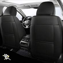 JDWBT Rivestimenti per Sedili Auto Set Completo, Compatibili con T0yota Hybrid Yaris, C-HR, RAV4, Corolla, Urban, Cruiser, Prius, Camry, Coprisedili in Pelle Universali, Protezioni Regolabili con Montaggio Facile per Tutte le Stagioni - nero - Visualizzare 3