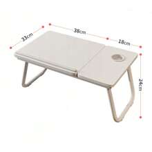 Omkeerbaar opvouwbaar laptopbureau, verstelbaar tafelblad voor op schoot, slouchy bureau met hoogteverstelling, studeertafel