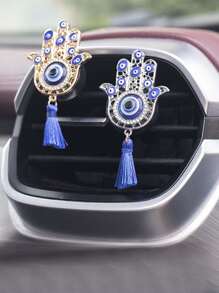 1pc Fashion Personalized Palm Devil's Eye Decor Air Vent Clip, Car Air Freshener Clip, Car Accessories