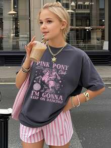 3pcs/Set Tween Girl Casual Printed Short Sleeve T-Shirts, Young Student Summer Tops Designed To Unleash Kids' Artistic Imagination - Multicolor - View 4