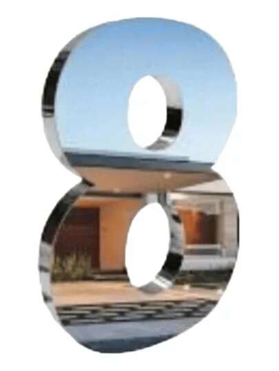 Números Residencial Aço Inox Espelhado 30cm Pronta Entrega