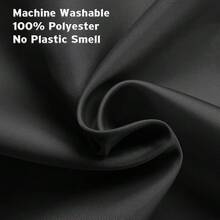 New Titanker Fabric Shower Curtain Liner Washable With 2 Magnets, 70 X 72 Inches, Waterproof, Soft Fabric, Lightweight Polyester, Black - 黑色 70 英吋寬 x 72 英吋長(1 包) - 查看 4