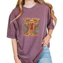 Tung Tung Tung Sahur Enforcer Vintage Soft Unisex T-Shirt - Pepper - View 2