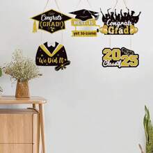 Graduation Front Door Sign 3 Pieces Hanging Paper Sign For Wall Porch Farmhouse Holiday Decoration