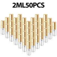 6 件/30 件/50 件 2ML/3ML/5ML/10ML 空玻璃喷雾瓶，可再填充迷你香水雾化器，带镀金喷雾器的便携式旅行样品瓶，男女通用化妆品容器，适合作为送给父母和朋友的礼物 - 彩色 - 查看 22