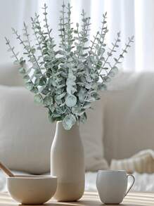 70pcs/50pcs/30pcs/Artificial Eucalyptus Stems,Frosted Leaves,Artificial Greenery,Suitable For Wedding Centerpieces,Farmhouse Decorations,Summer And Graduation Season Decorations,Bulk Artificial Greenery,Birthday Party DIY Handmade Gift Decorations,Fake Plants