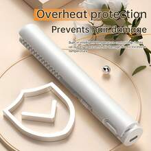 Two-In-One Hair Straightener And Curler, USB Powered Mini Styler, Dual Use, Anti-Scalding, Portable Travel - Multicolor - View 6