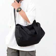 Women's Canvas Shoulder Bag, Large Travel Bag, Yoga Sports Bag, Fashion Handbag, 2024