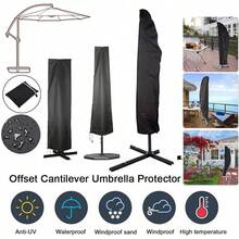 3 件套伞套、香蕉伞、罗马伞和直柄伞防尘罩、带伸缩杆的太阳伞保护罩、户外庭院花园沙滩伞收纳袋