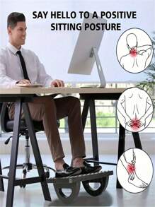 1 pezzo Poggiapiedi con funzione massaggiante, altezza regolabile, design a dondolo, ergonomico per uso alla scrivania d'ufficio per alleviare stress e affaticamento, arredamento domestico confortevole e salutare, adatto per ufficio, studio, soggiorno, ottimo regalo per dirigenti, amici e familiari per Natale, Ringraziamento, San Valentino