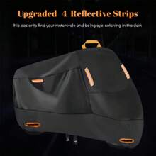 1pc 210D Oxford Cloth Motorcycle Waterproof Cover, Rain/Dust/UV Protection, Anti-Theft, Fits All Motorcycle Models, Motorcycle Accessories