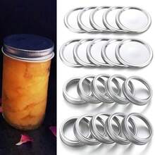10/20PCS Canning Lids Leak-Proof Split-Type Regular/Wide Mouth Mason Jar Lids Tinplate Jar Caps Storage Bands