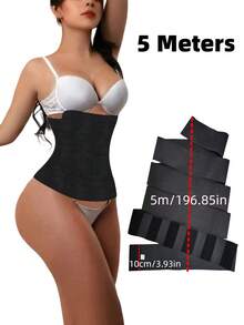 Envoltura reductora de cintura para mujer, moldeador de cintura con control de abdomen y cierre - Corsé superior - Negro - Ver 20