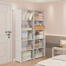 KNERS 1pc Multi-Layer Easy-To-Assemble Book Storage Rack, Household Simple Clothes Storage Wardrobe, Multi-Functional Dustproof Miscellaneous Storage Cabinet For Office, Classroom, Rental Room And Dormitory - Nhiều màu - Xem 12