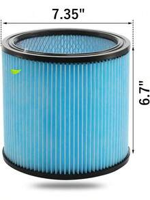 2 Pack Blue Replacement Cartridge Filter Compatible With Shop-Vac Shop Vac 90304, 90350, 90333,903-04-00,9030400,Fits Most 5 Gallon And Above Wet/Dry Vacuum Cleaners - Blue - View 7