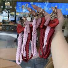 New Clay Rhinestone Pendant Bag Charms, Personalized Bow Cross Heart Lip Pattern Backpack Hanging Ornaments For Women