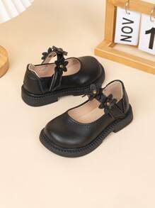 Zapatos de princesa cómodos con decoración de flor linda y elegante para niños, para primavera/otoño