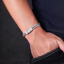 A Men's Bracelet That Can Be Customized With A Child's Name; A Perfect Gift For Dads, Husbands, Or Any Other Personalized Father's Day Gift, Daughter, Or Wife. - Silver - View 4
