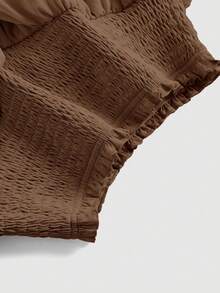 新款高腰显瘦蛋糕裙迷你裙女甜辣味 - 咖啡棕 - 查看 3