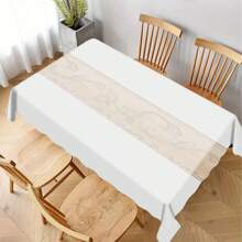 1pc/50pcs Versatile Elegant Bohemian Style Printed Polyester Tablecloth, Suitable For Kitchen, Dining Room, Holidays, Party, Easy To Clean And Durable Rectangular Tabletop Decor, Party Tablecloth, Modern Dining Table Cloth