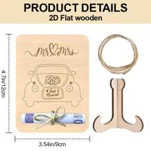 3styles Wedding Blessing Gifts, German Wooden Money Holder Cash Gift Packaging, Wedding Decoration Ornaments Newlyweds Wedding Souvenirs, Home Decoration Room Desktop Ornaments, Love Decorations