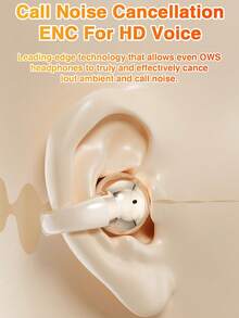 Słuchawki bezprzewodowe Genai, słuchawki otwarte, słuchawki z przewodnictwem powietrznym, słuchawki stereofoniczne OWS z otwartym uchem, słuchawki sportowe z mikrofonem i zaczepami na uszy, wodoodporne słuchawki fitness odpowiednie do biegania - Wielokolorowe - Zobacz 4