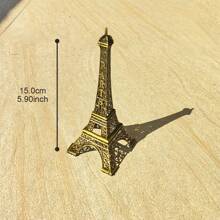 1pc Vintage Bronze Paris Eiffel Tower Model, High-Quality Zinc Alloy Material, Metal Crafts Home/Office Decor, Gift