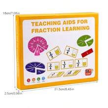 学龄前教育忙碌书玩具分数块分数圆圈冰箱贴木制分数书套装