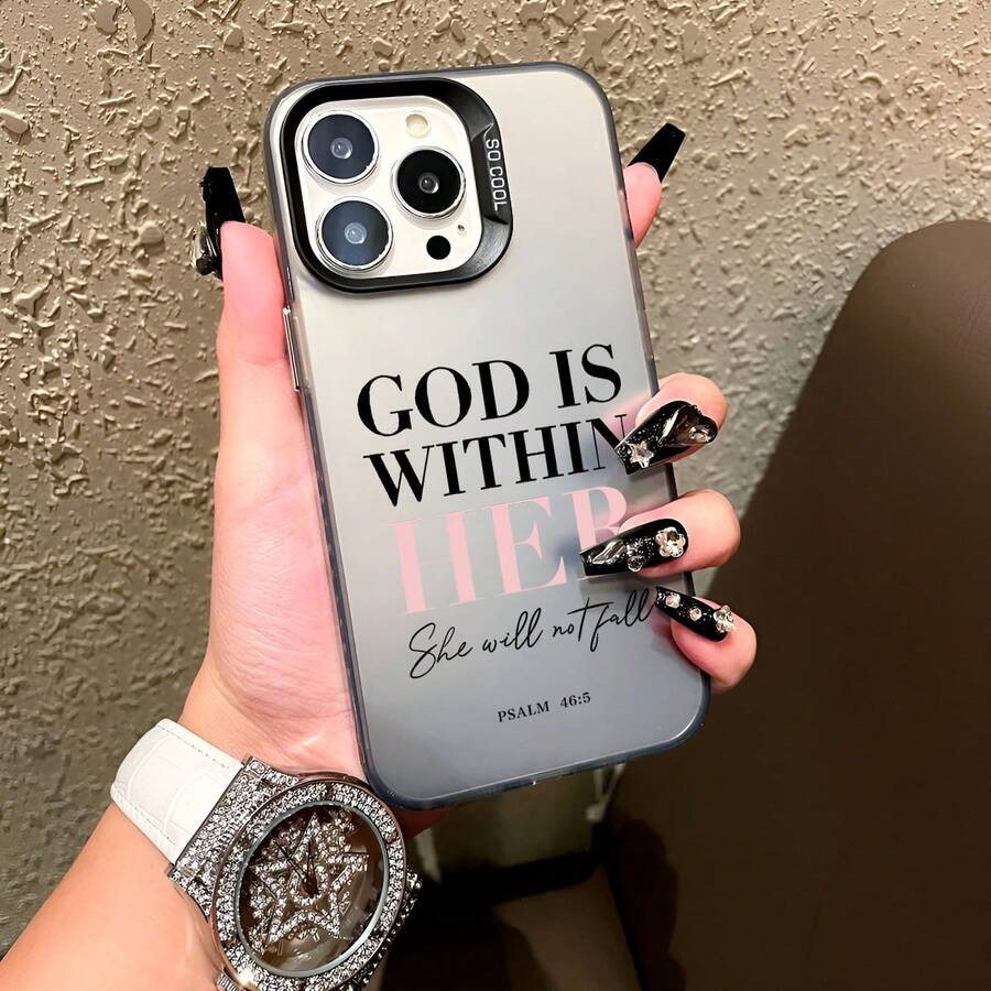 Bible Verse God Jesus Christian Print Pattern Phone Case For Compatible With IPhone 16e/16/15/14/13/12/11/ProMax/Pro/Plus/XSMax/X/XS, For Compatible With Samsung Galaxy/S24/S23/S22/Plus/FE/Ultra,Fashion Female Summer Unique Cases Shockproof Anti-Drop Design TPU+Pet Stylish Girl Women Friend Gift Unique Men Case Aesthetic Casing Cover Protection Protective Protector Fundas Para Protectores De Celulares Accessories Aesthetic Forro De Teléfono - 黑色 - 查看 1