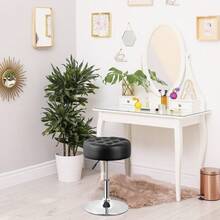 360° Swivel Vanity Stool Chair Makeup Stool Adjustable Height For Bedroom Black - 1 - View 10