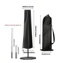3 件套伞套、香蕉伞、罗马伞和直柄伞防尘罩、带伸缩杆的太阳伞保护罩、户外庭院花园沙滩伞收纳袋