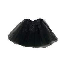 Children's Tulle Tutu Skirt Plain Colorful Carnival Halloween Parties Colors - màu đen - Xem 1