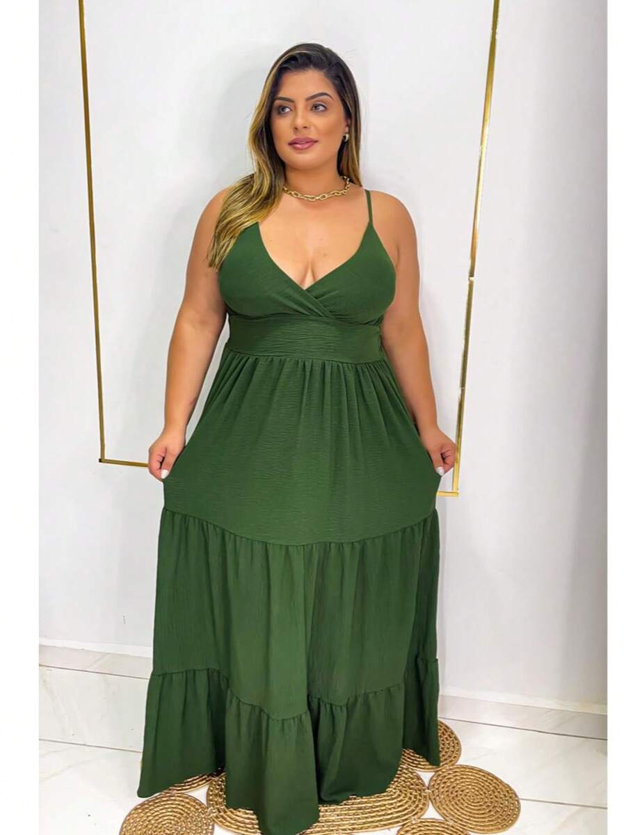 VESTIDO LONGO ALCINHA EXG - PLUS