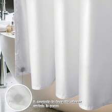 New Titanker Fabric Shower Curtain Liner Washable, 72 X 78 Inches, White Shower Liner Fabric With 2 Magnets, Polyester Long Bathroom Shower Curtain Liner Waterproof Soft Lightweight, White - 白色 72 英吋寬 x 78 英吋長(1 包) - 查看 4