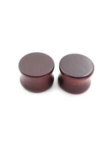 2 Peças Plugues e Túneis de Madeira, Expansor de Orelha, Plugues de Madeira Natural, Túneis, Tamanhos 6mm-20mm, Túneis de Carne, Joias Corporais, Piercings