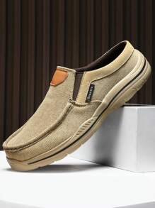 2025 Men's Casual Slip-On Loafers, Indoor Slouchy Shoes, Thick Soft Sole Sneakers. Size Runs Small, Please Order 1 Size Up