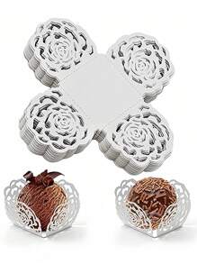 20 piezas Caja de embalaje de papel de encaje para chocolate y dulces, taza elegante para postre, caja de embalaje para el Día de la Madre, caja de dulces, caja de embalaje de chocolate, recuerdos para fiesta, decoración de cumpleaños, decoración de boda, artículos para fiesta, aniversario, herramientas de cocción, accesorios de cocina para el hogar, regalo para mi madre