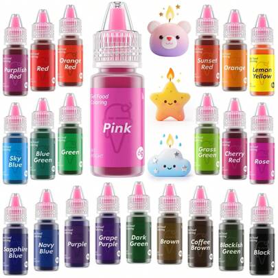 Gel Color Set - 10/22 Concentrated Assorted Food Colors For Cake Decorating Fudge Cookies - Vibrant, Odorless Dyes For Easter Egg Frosting Royal Icing Baking(Some Accessories Are Sent Randomly)